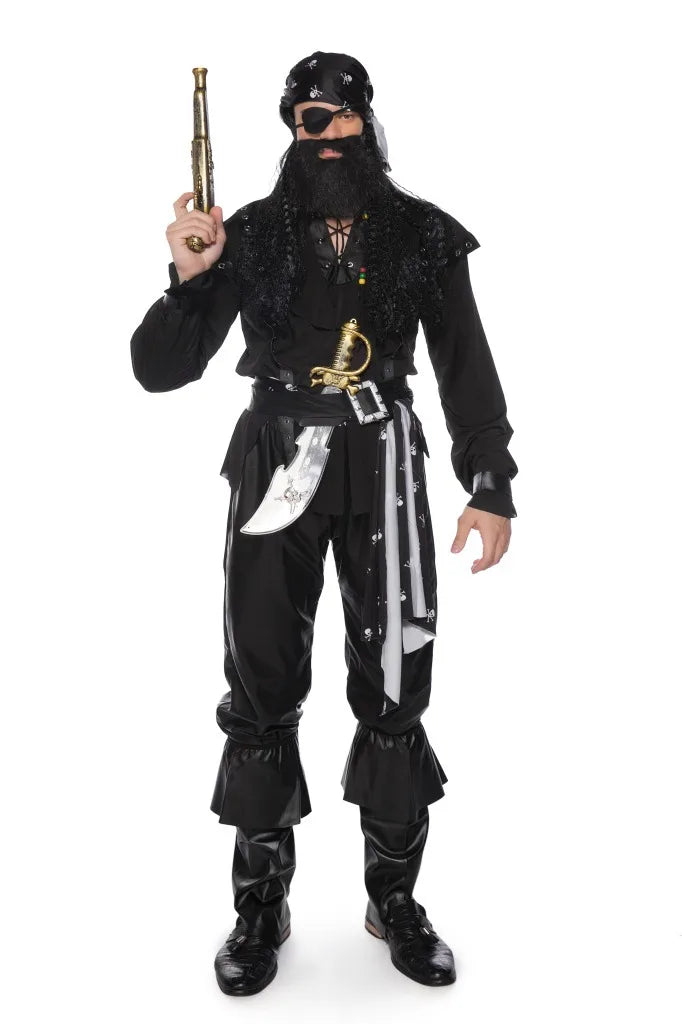 Déguisement Pirate Noir Homme Léger