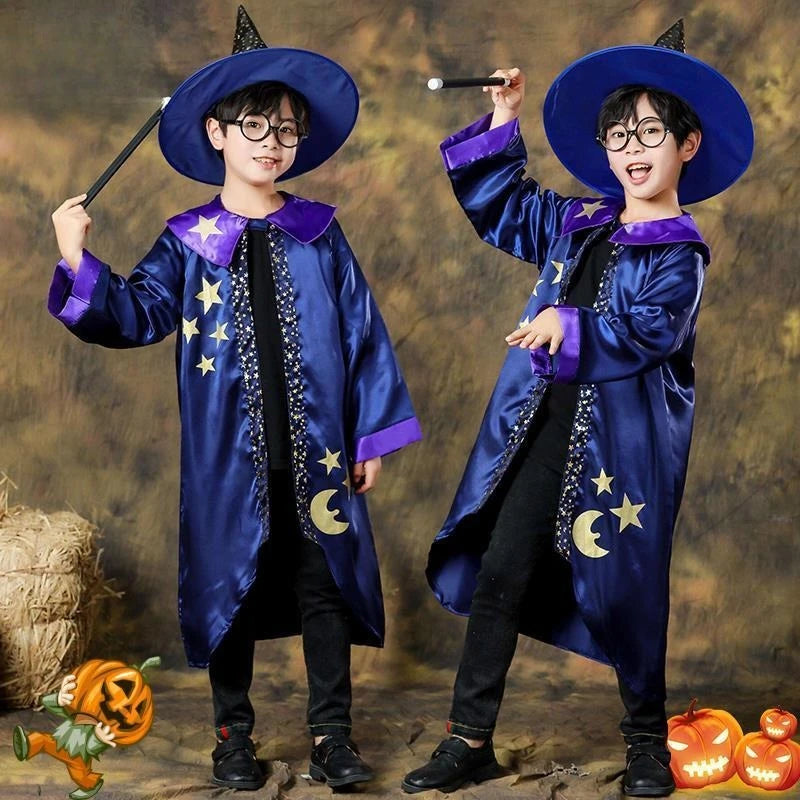 Déguisement Sorcier Magicien en Polyester
