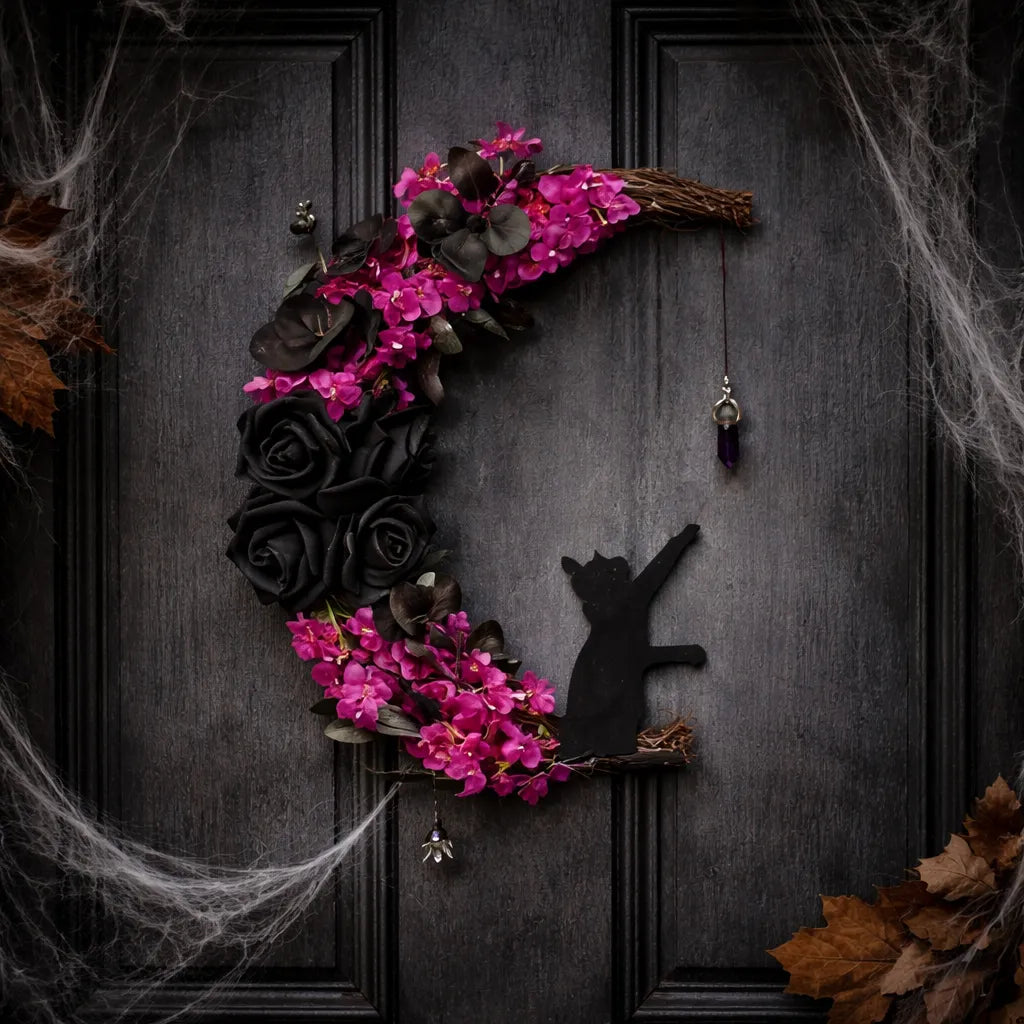 Demi-Couronne Chat Halloween Design