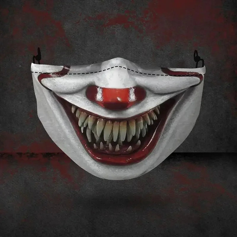 Demi-Masque Clown Effrayant