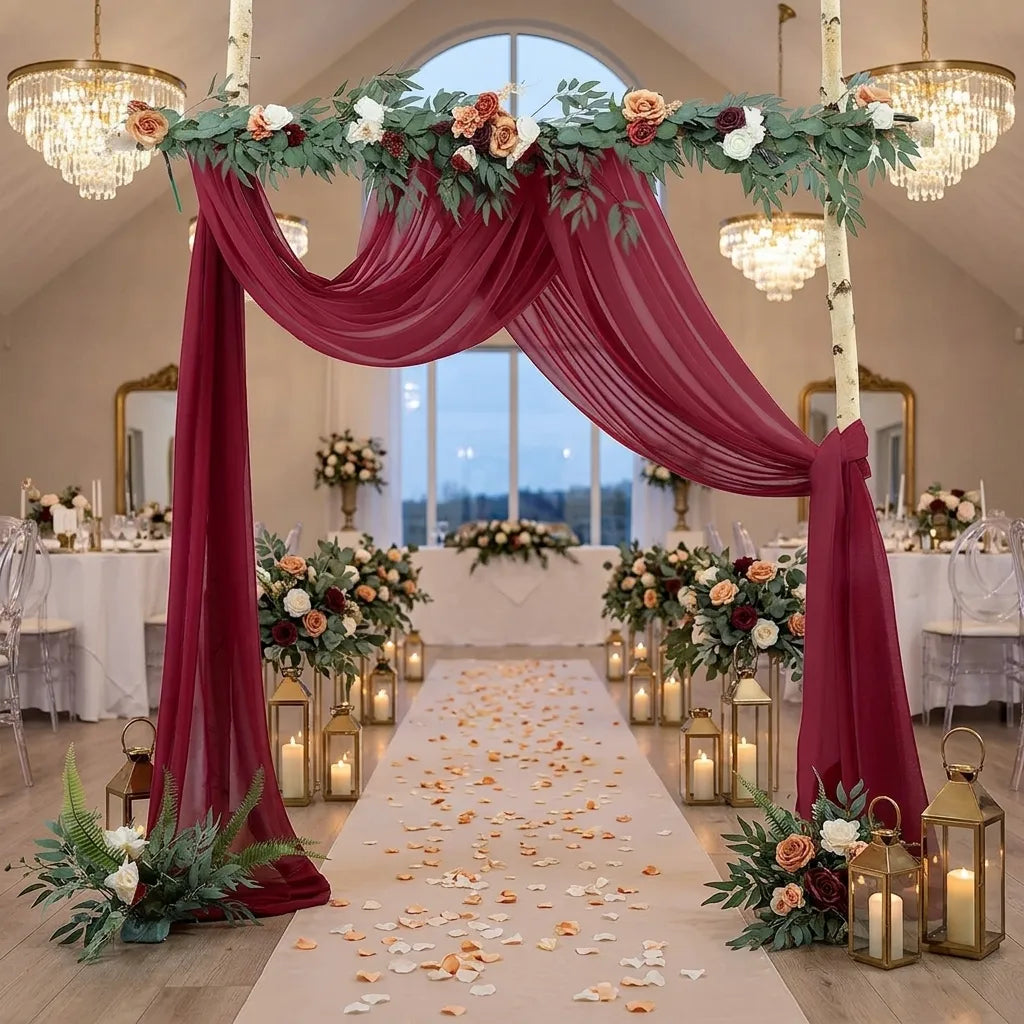 Drapé Arche Mariage Bordeaux Léger