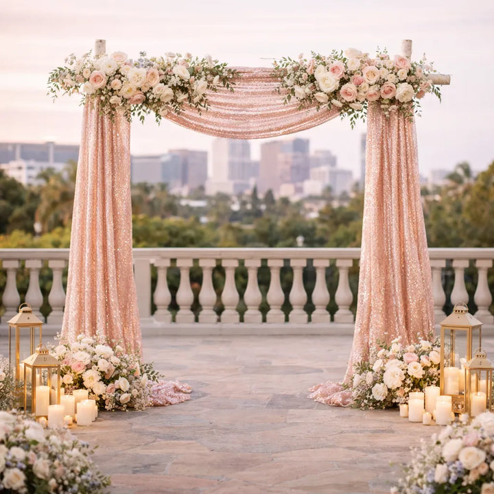 Drapé Arche Mariage Etincelant