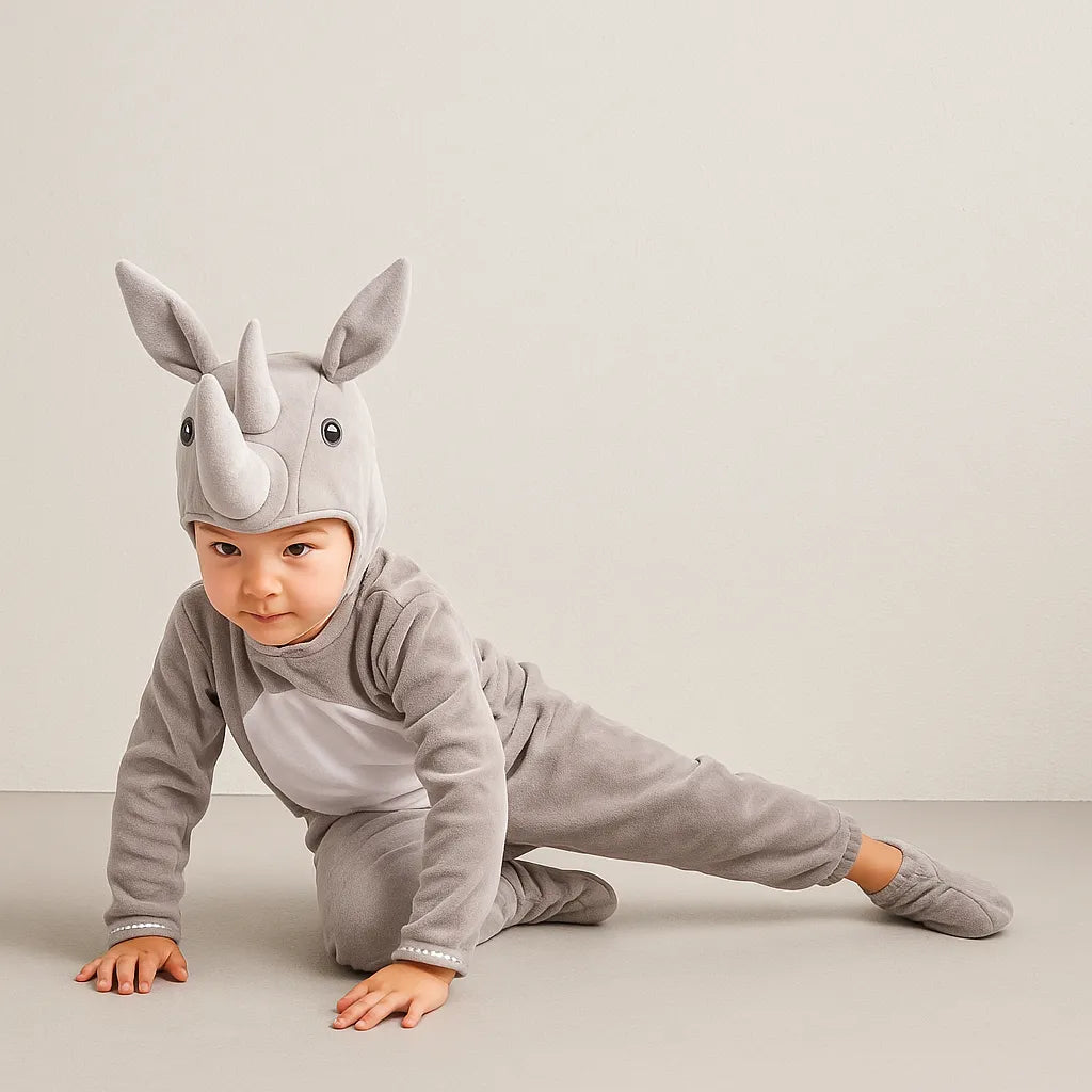 Ensemble Déguisement Rhinocéros Blanc