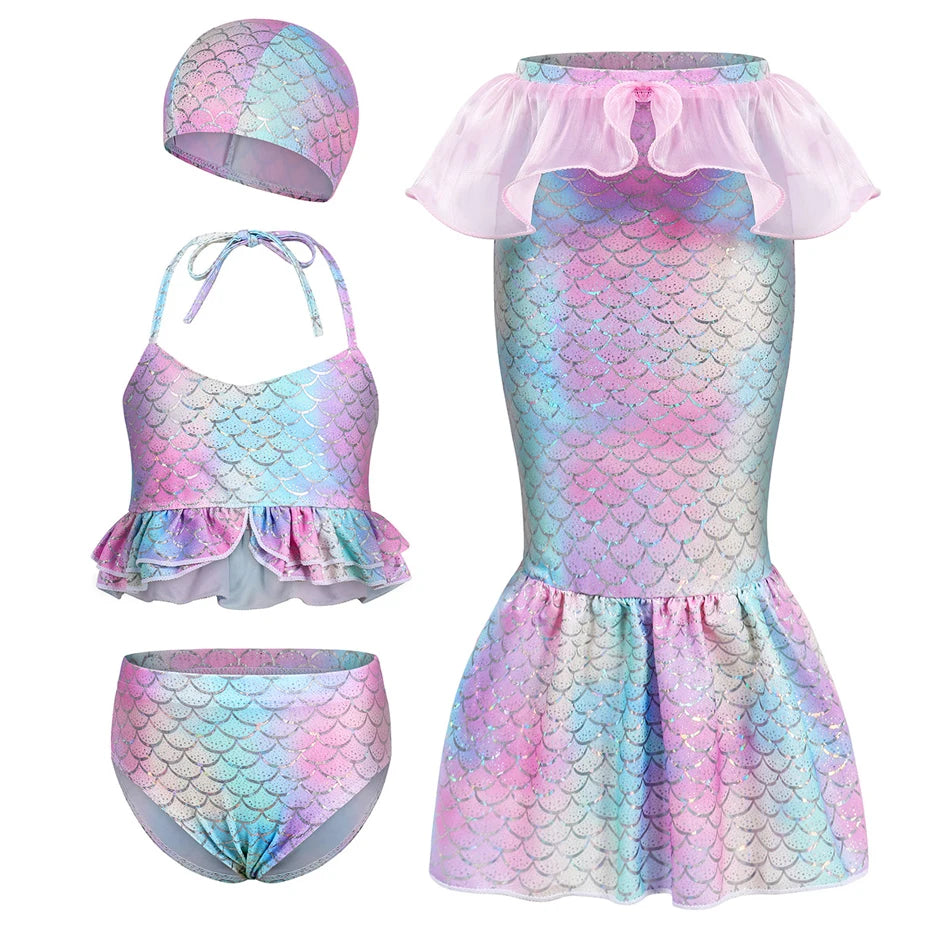 Ensemble de Bain Sirène Rose stylé