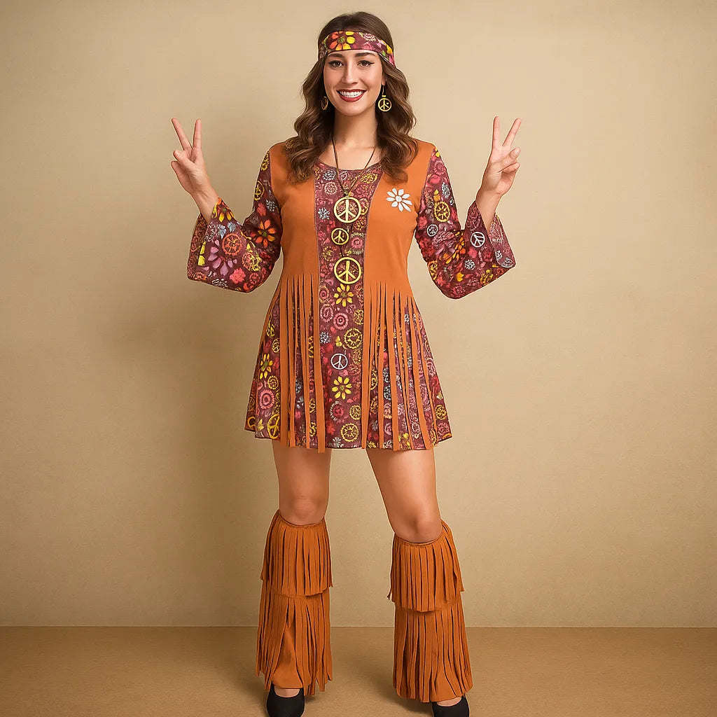 Ensemble de Costume Femme Peace and Love Colorée