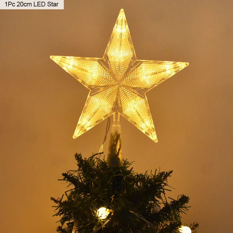 Etoile Sapin de Noël Blanc Chaud