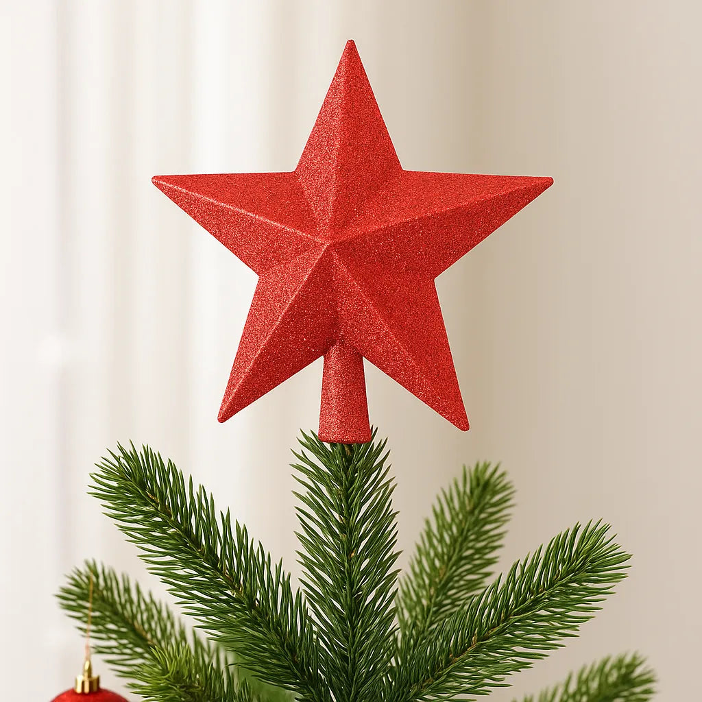 Etoile Sapin de Noël Rouge.