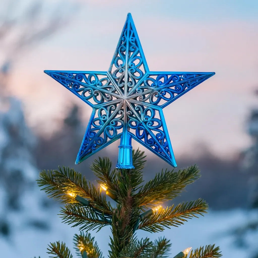 Etoile de Noël Bleue Stylée