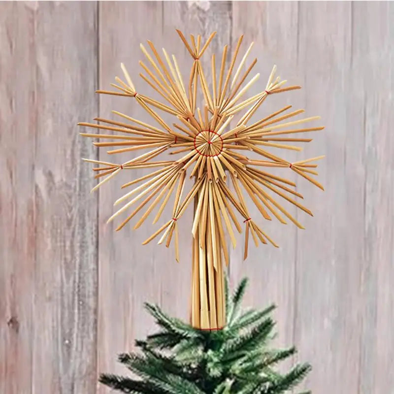 Etoile de Noël Flocon en Paille