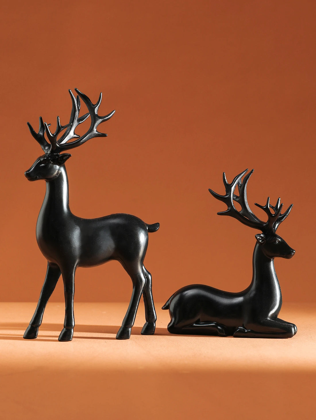 Figurine Rennes de Noël Noirs
