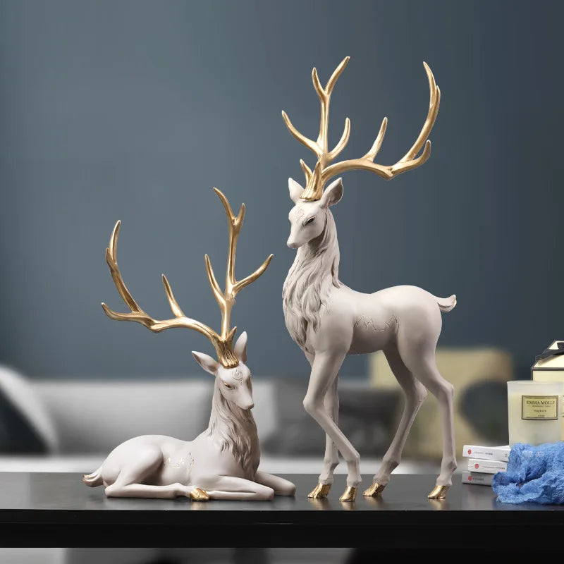 Figurine de Chic Blanc et Doré