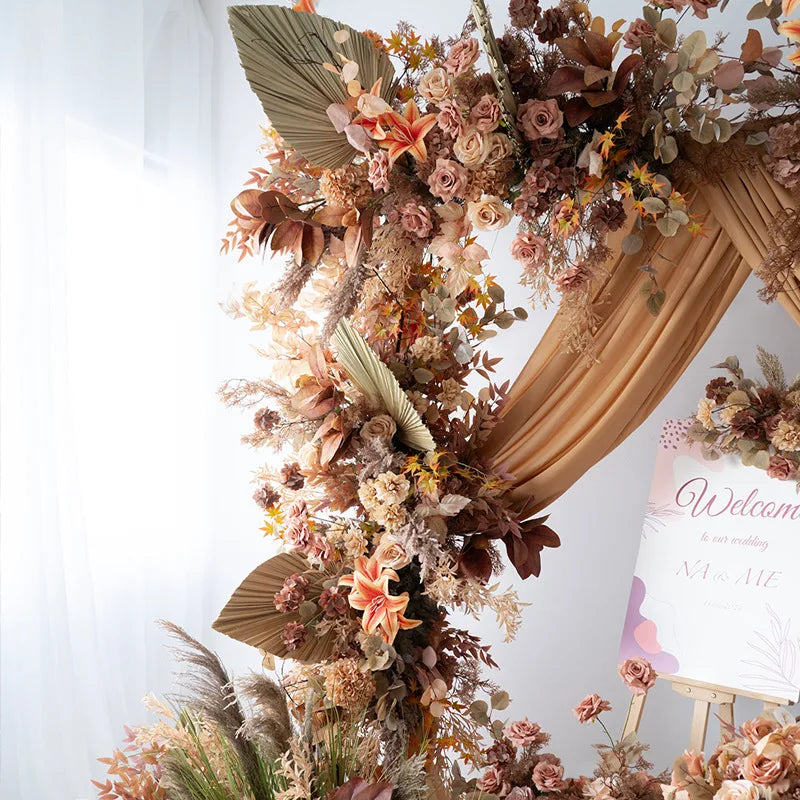 Fleur Arche Mariage à Feuilles d’Eventail Festive