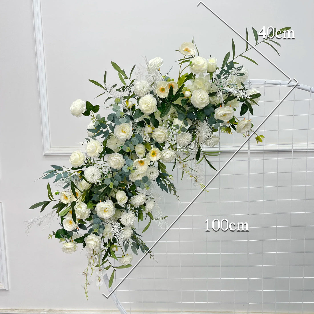 Fleurs Blanches à Feuillage Arche Mariage Grand