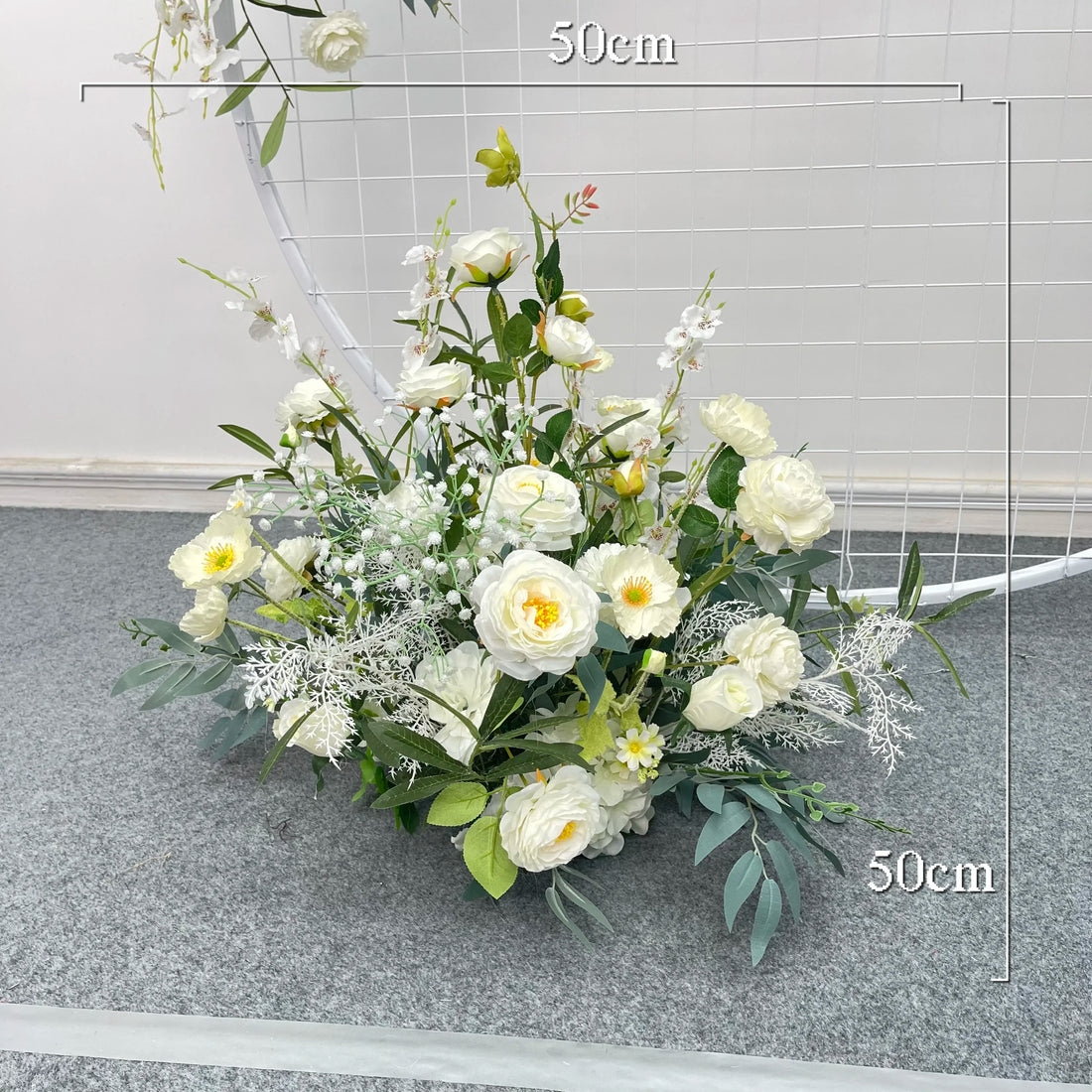 Fleurs Blanches à Feuillage Arche Mariage Petit