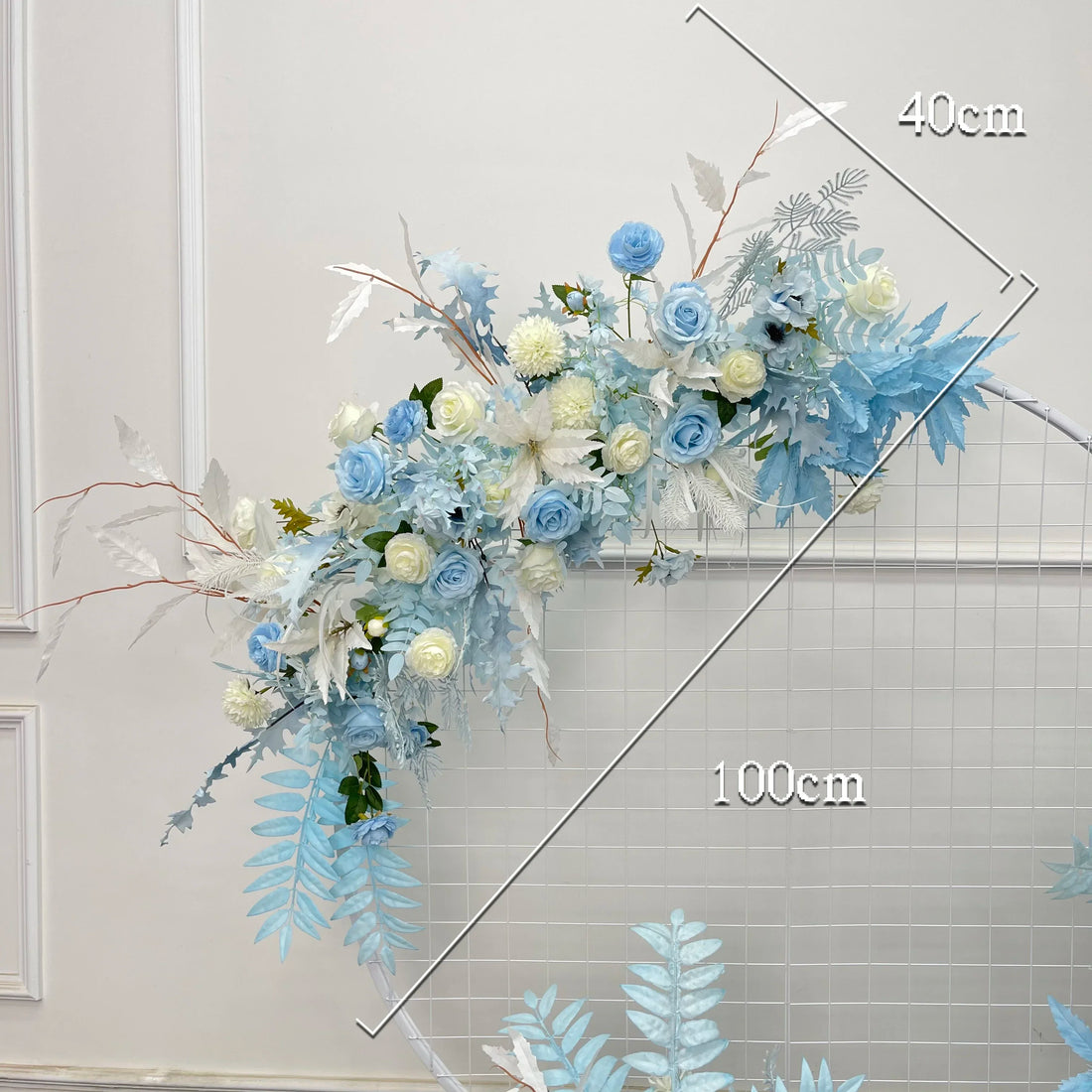 Fleurs Bleus Artificielles Arche Mariage élégant