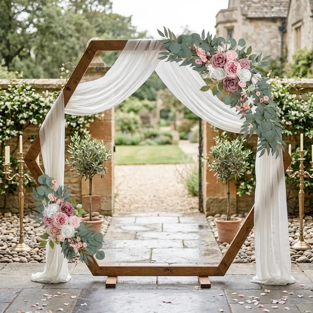 Fleurs Décoratives Arche Mariage Minimaliste
