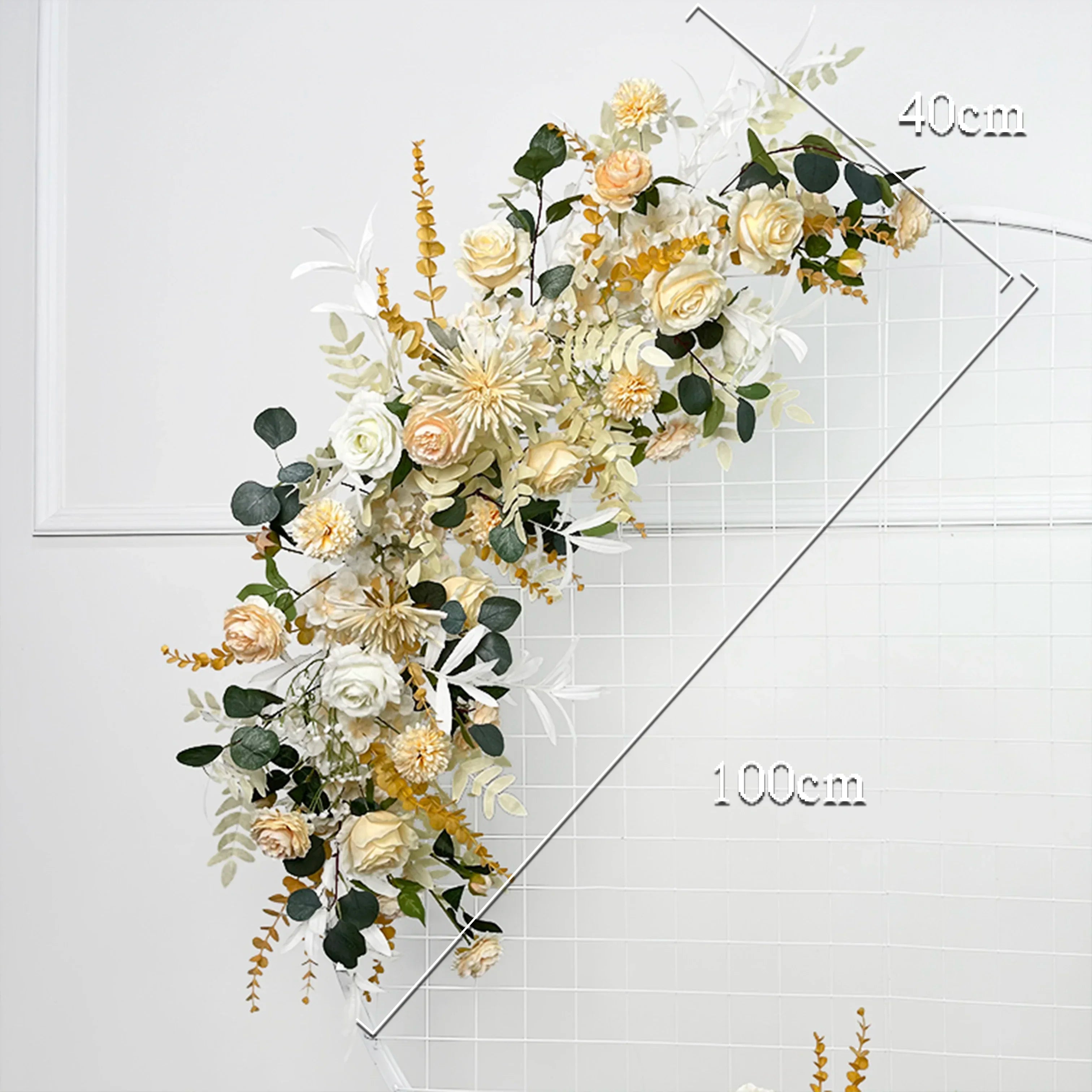 Fleurs Jaunes Artificielles Arche Mariage Moyen