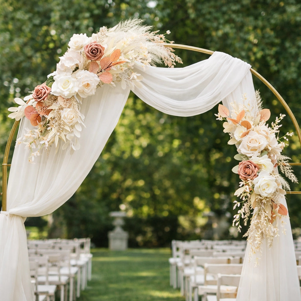 Fleurs à Pampas pour Arche Mariage