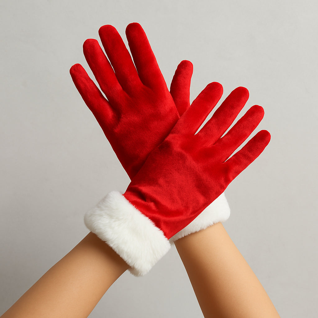 Gants de Noël Femme Rouge