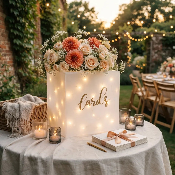 Urne Mariage en Acrylique Givré à LED