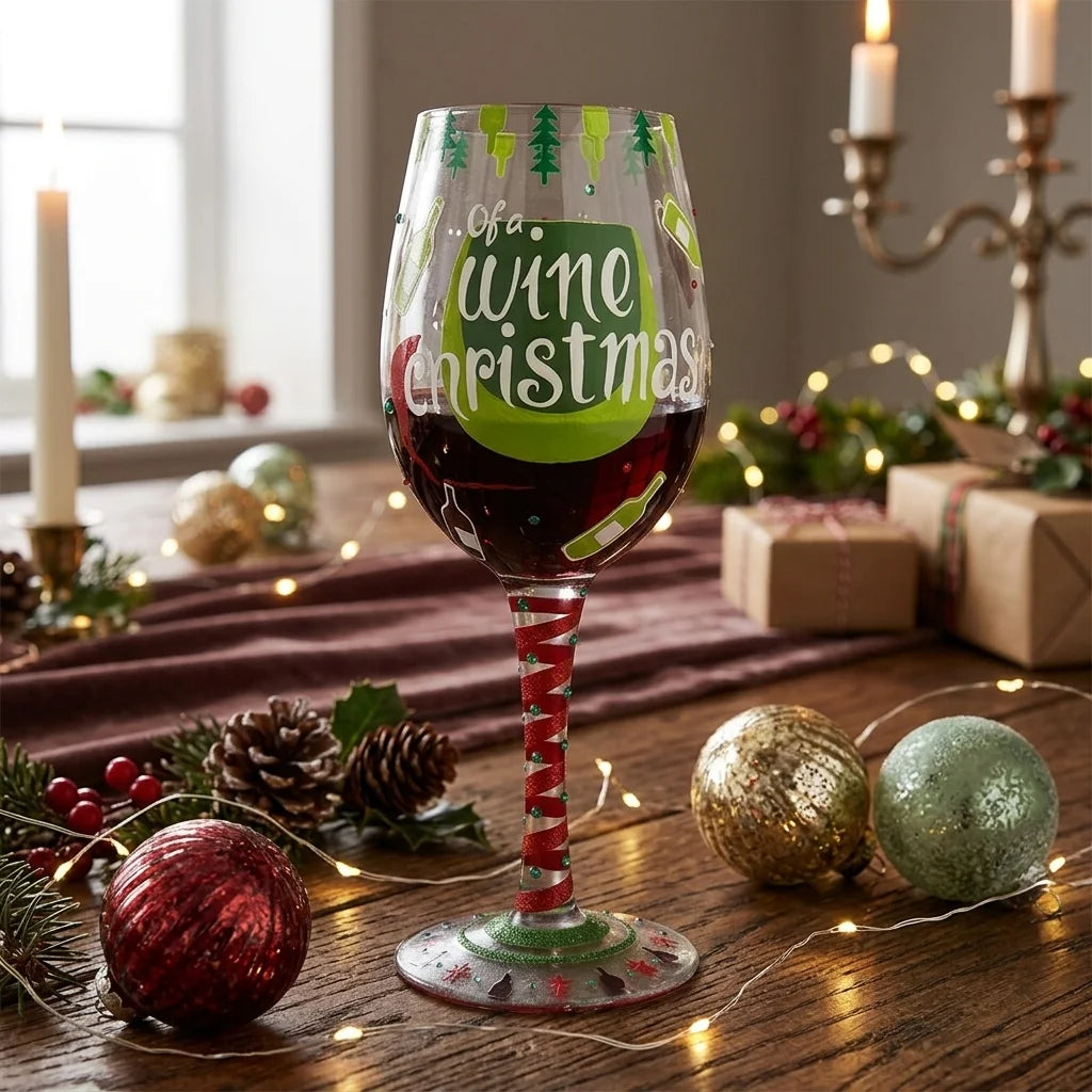 Verre à Pied Noël Coloré