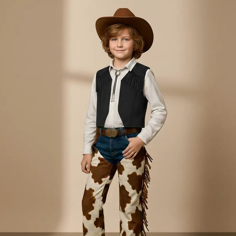 Gilet Cowboy Enfant Noir