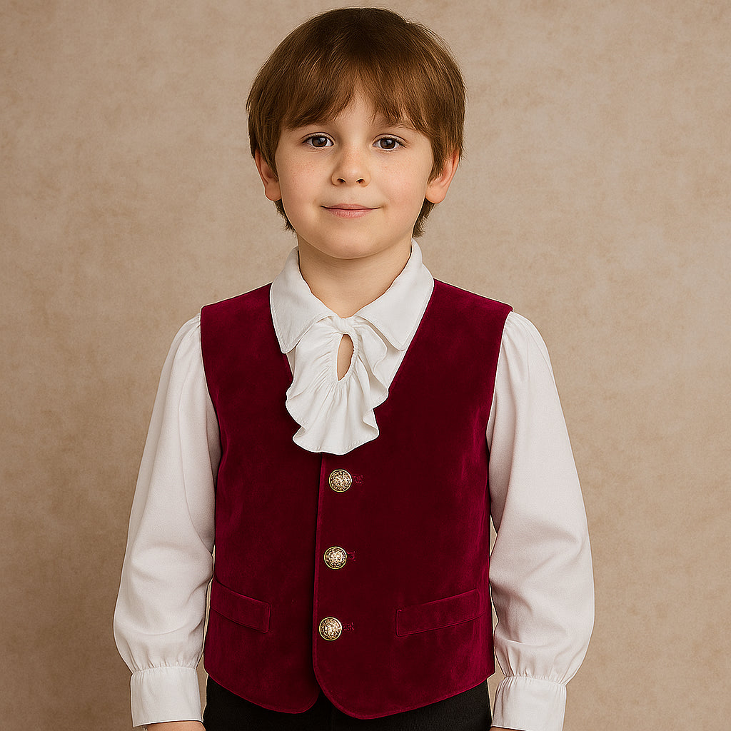 Gilet Pirate Grenat Enfant