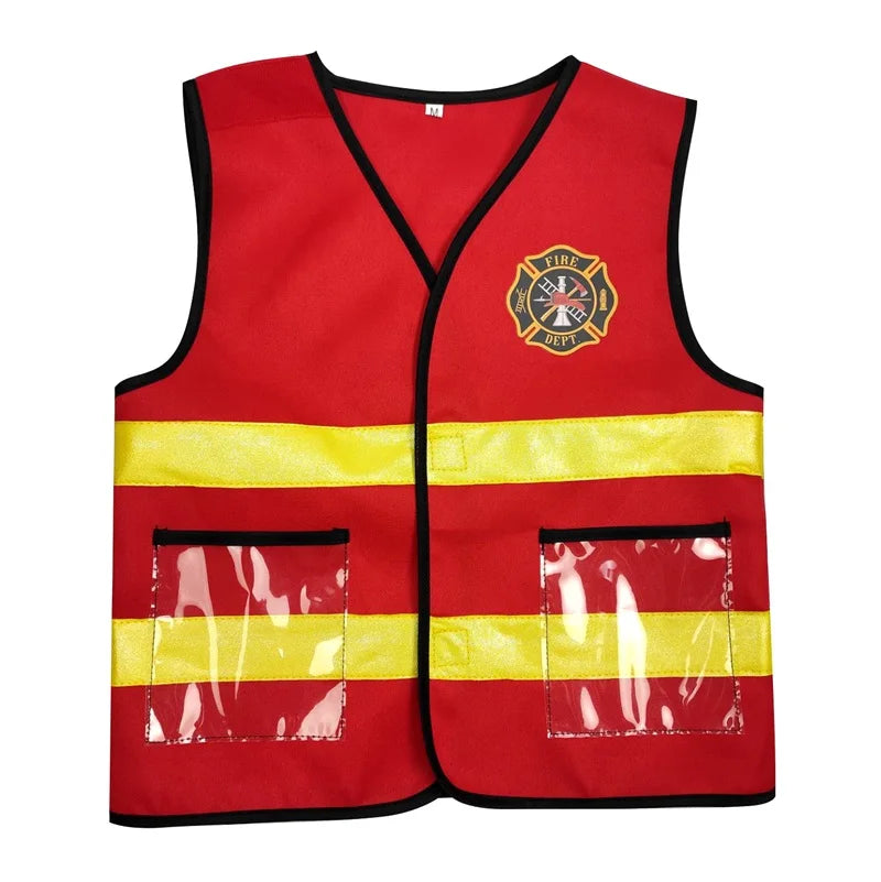 Gilet Pompier Rouge Enfant Unique