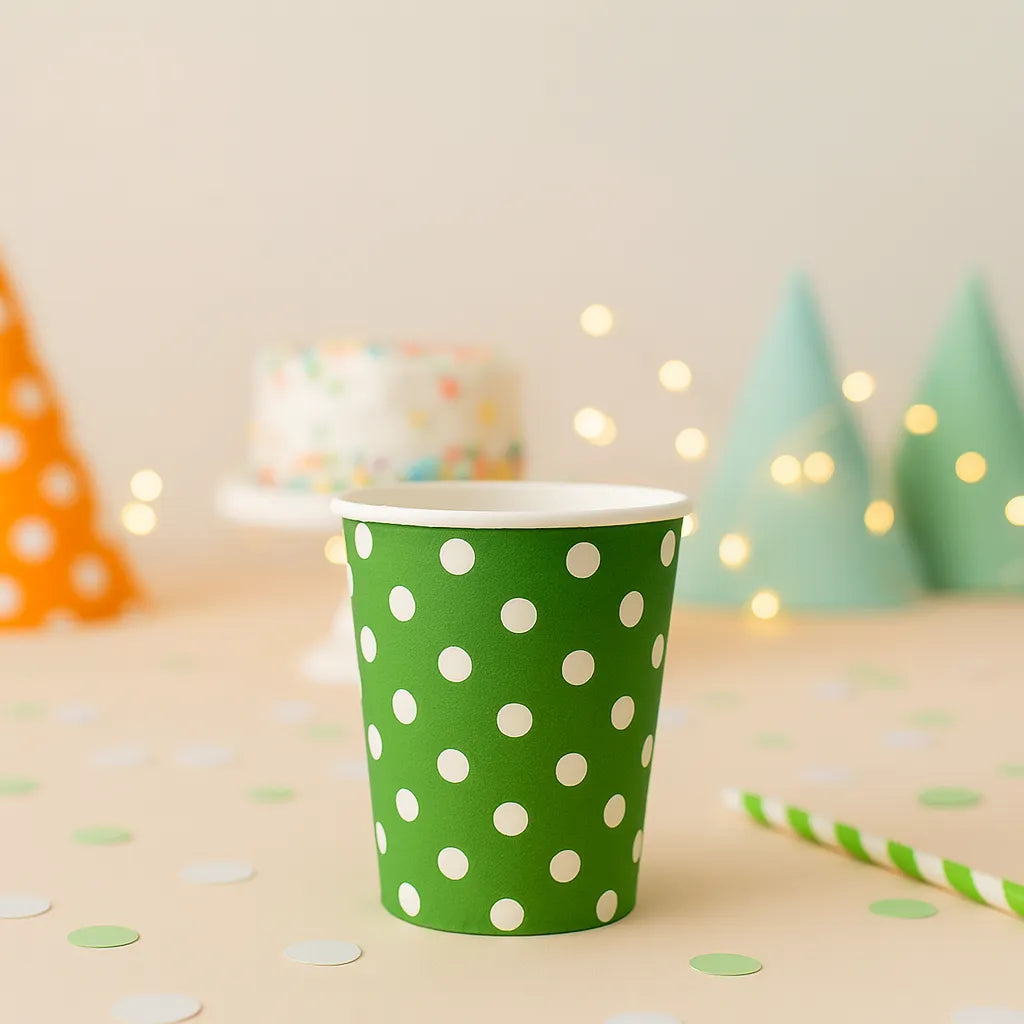 Gobelet Anniversaire à Pois Vert
