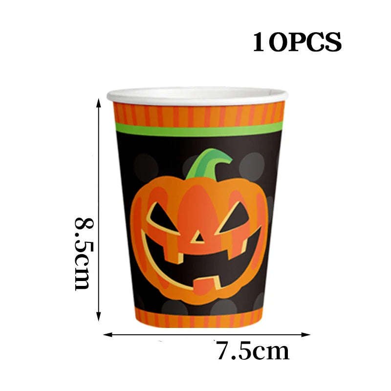 Gobelet Citrouille Halloween Terrifiante Dimensions