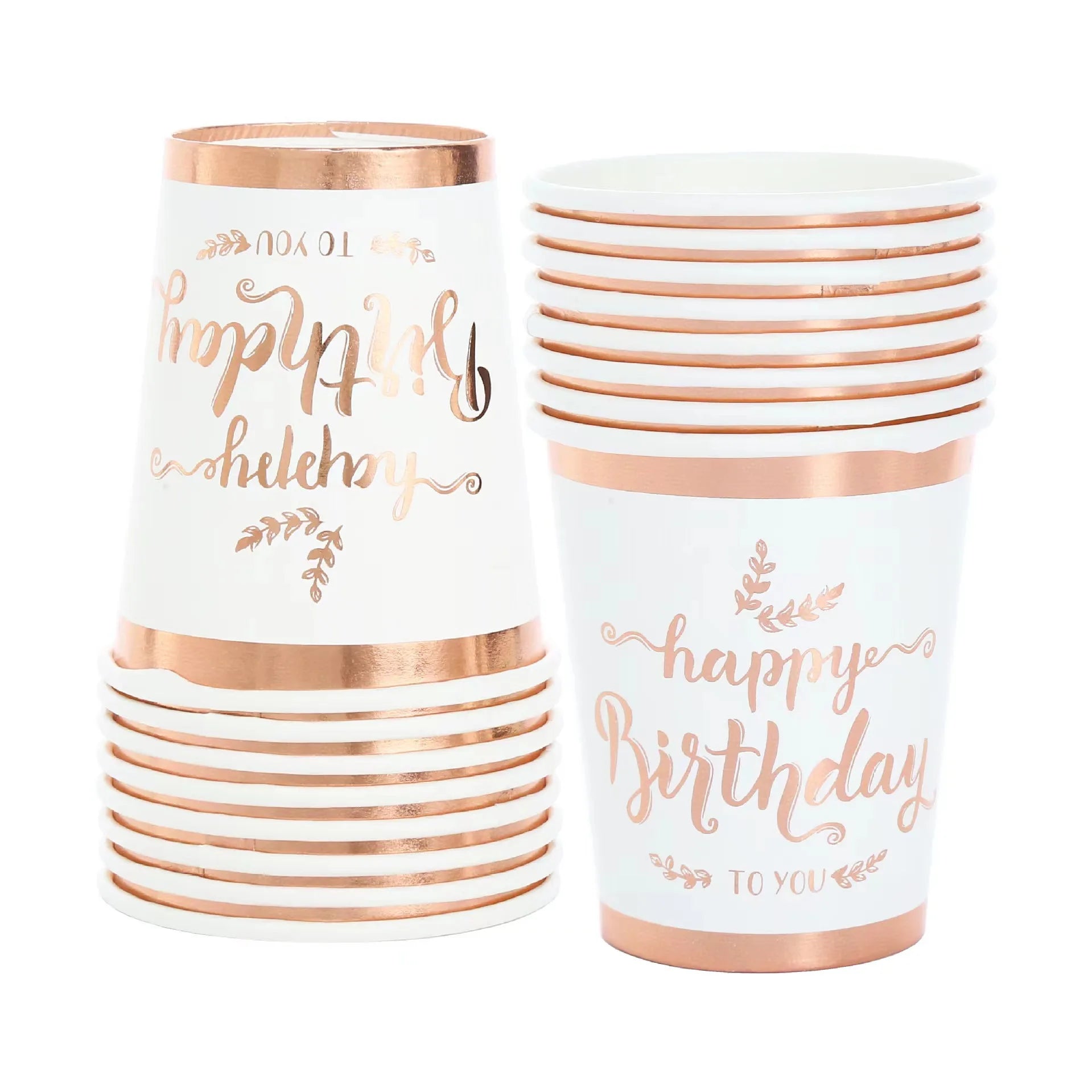 Gobelet Jetable Anniversaire Rose Gold