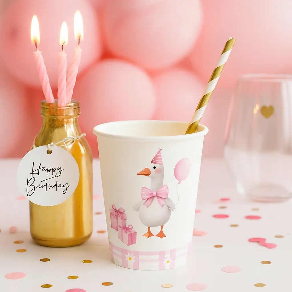 Gobelet Jetable Oie Rose