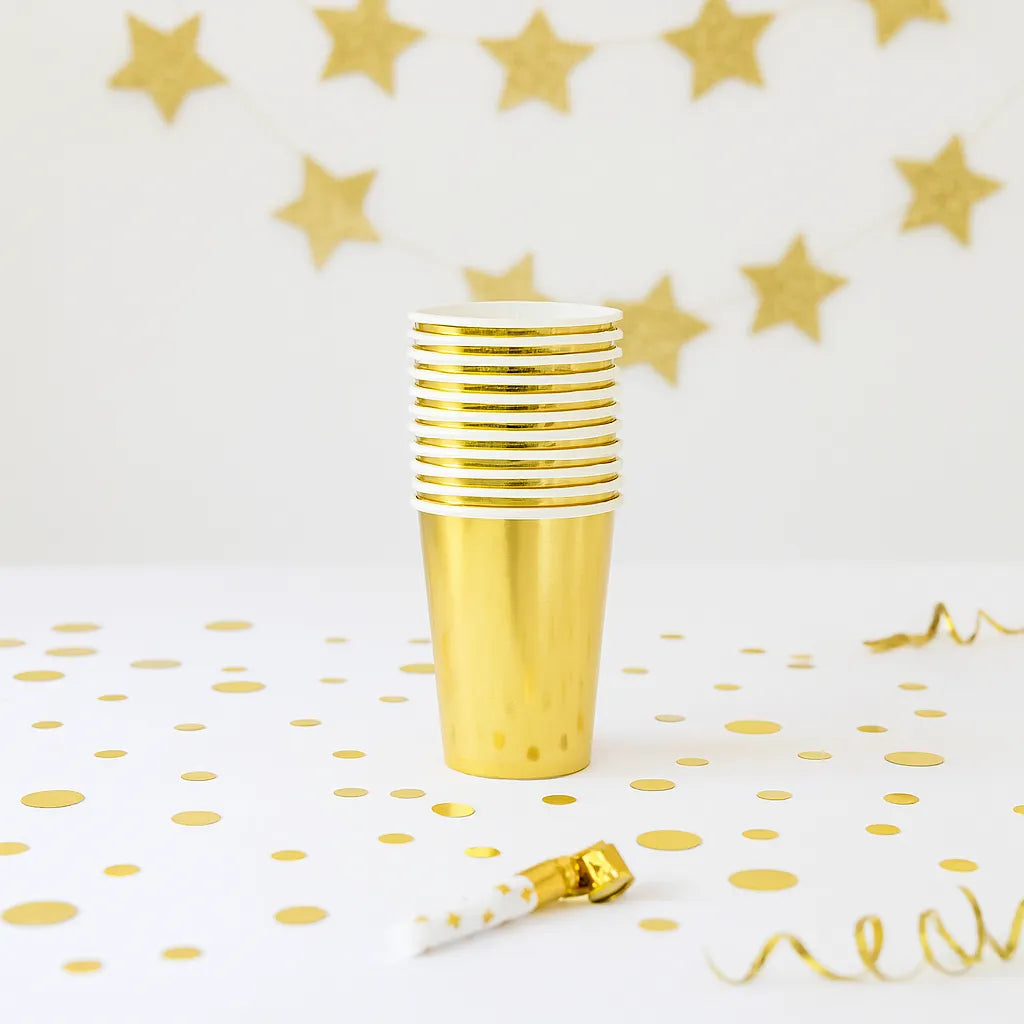 Gobelet en Papier Doré 1