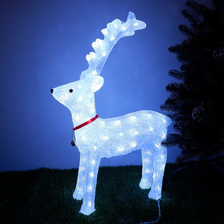 Grand Cerf de Noël Lumineux