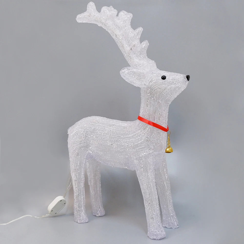 Grand Cerf de Noël Lumineux en Acrylique