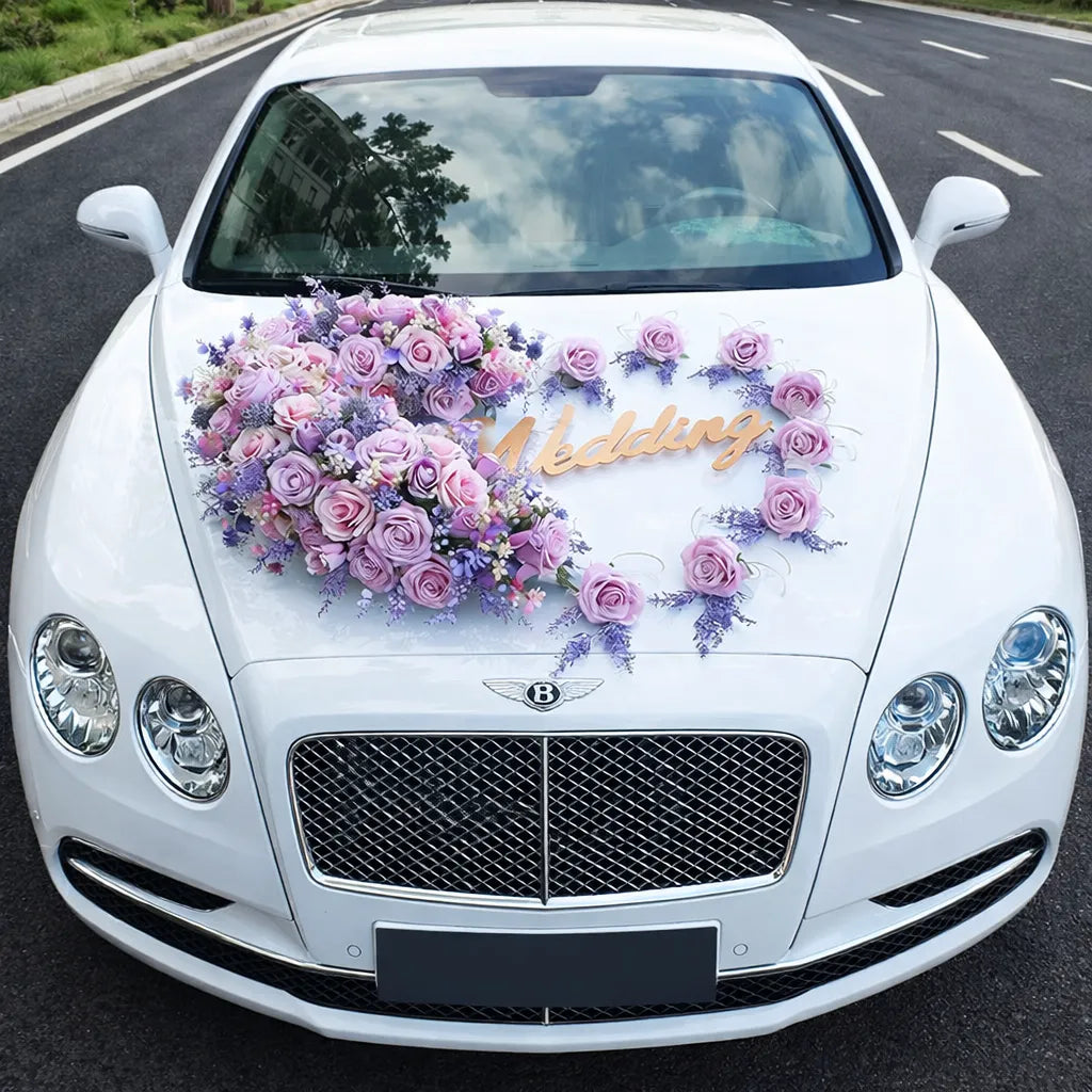 Gros Bouquet de Roses Pour Capot Voiture