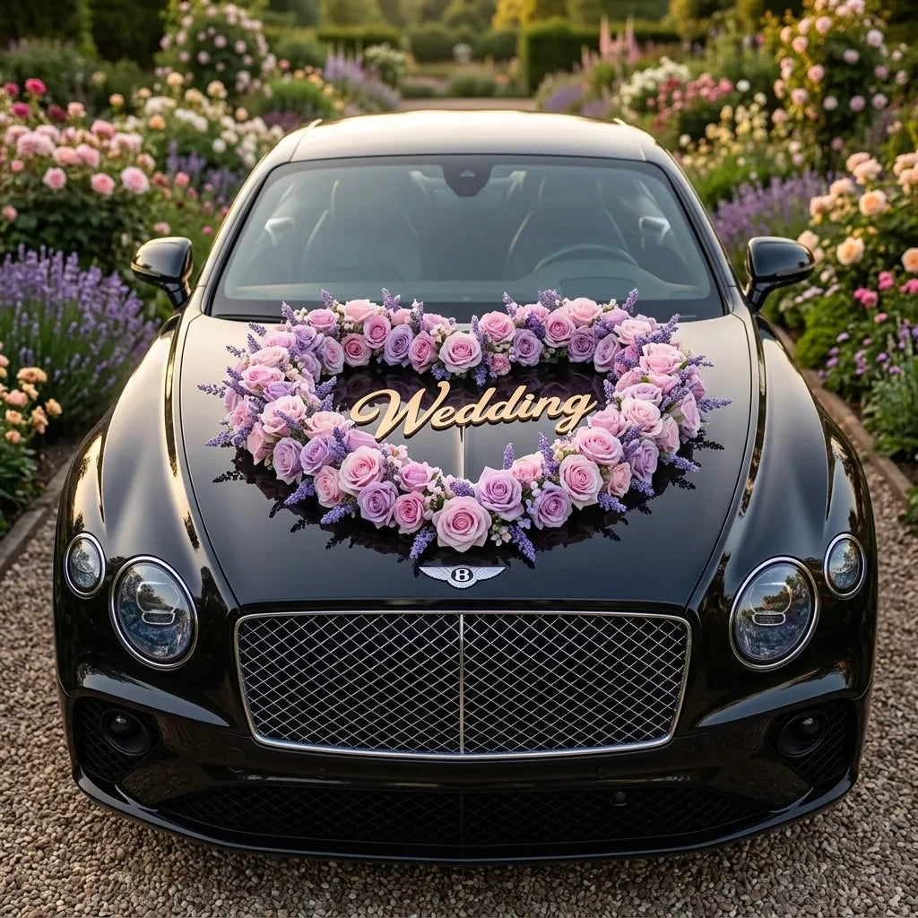 Gros Bouquet de Roses Pour Capot Voiture Somptueux