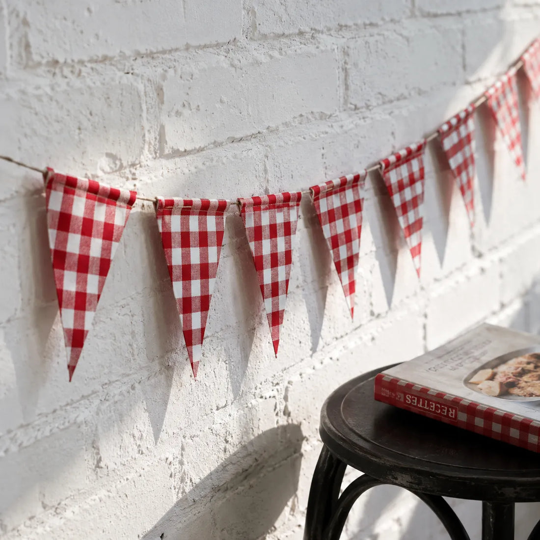Guirlande Anniversaire Carreaux Rouges