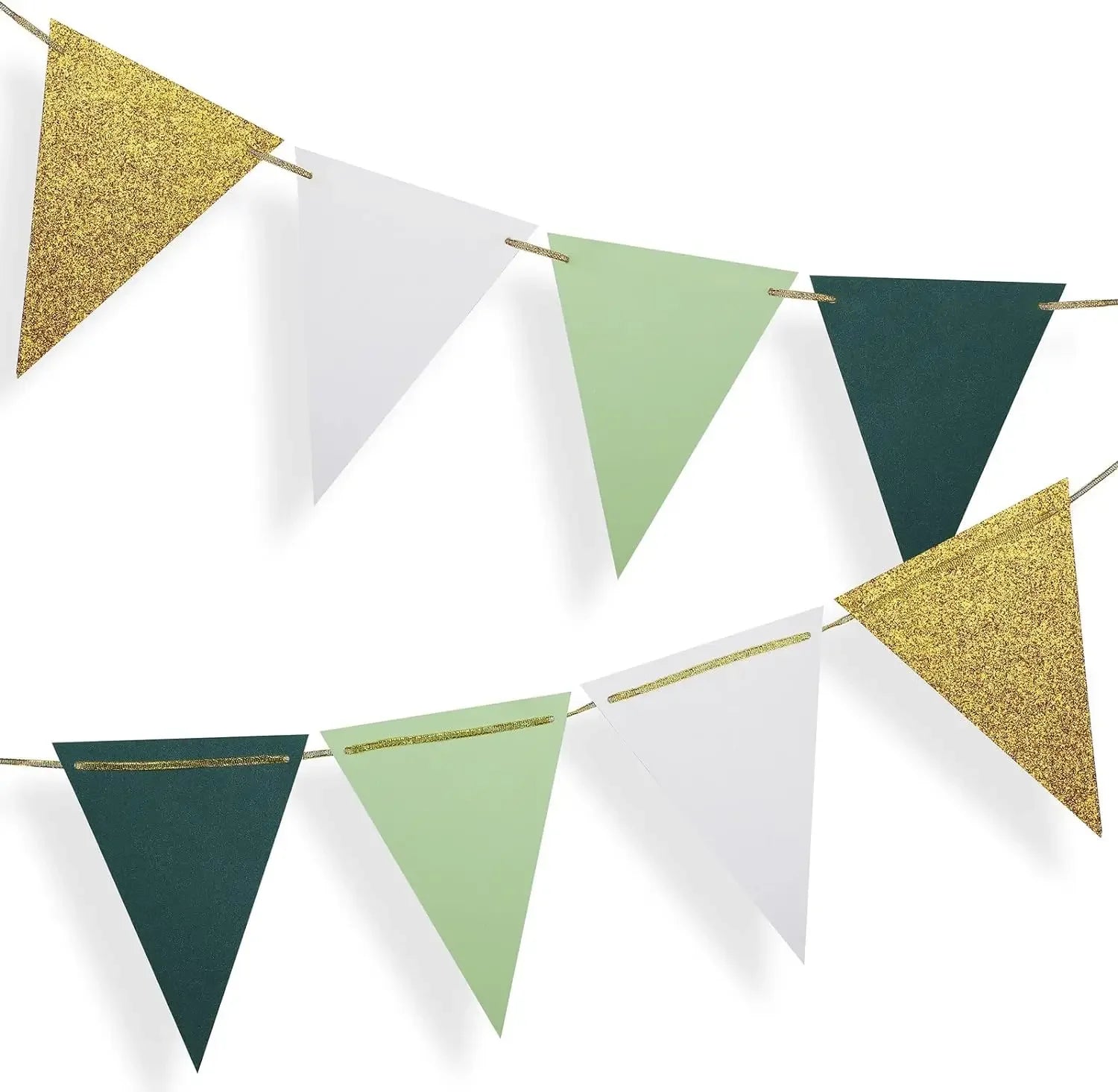 Guirlande Anniversaire Verte et Dorée Pratique