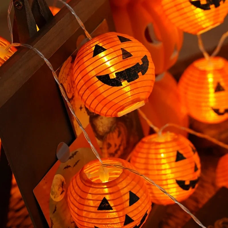 Guirlande Citrouille LED Gros Plan