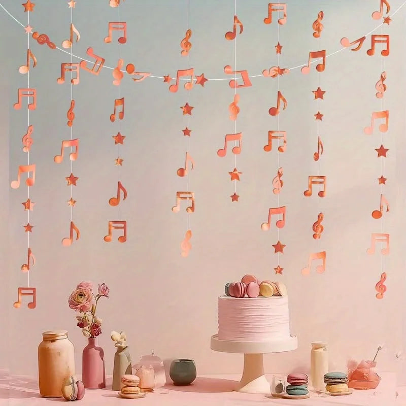 Guirlande Décoratives Rose Gold Musiques raffiné