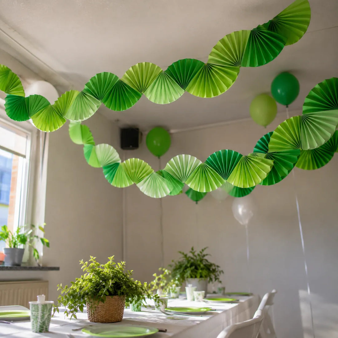 Guirlande Eventails Verts