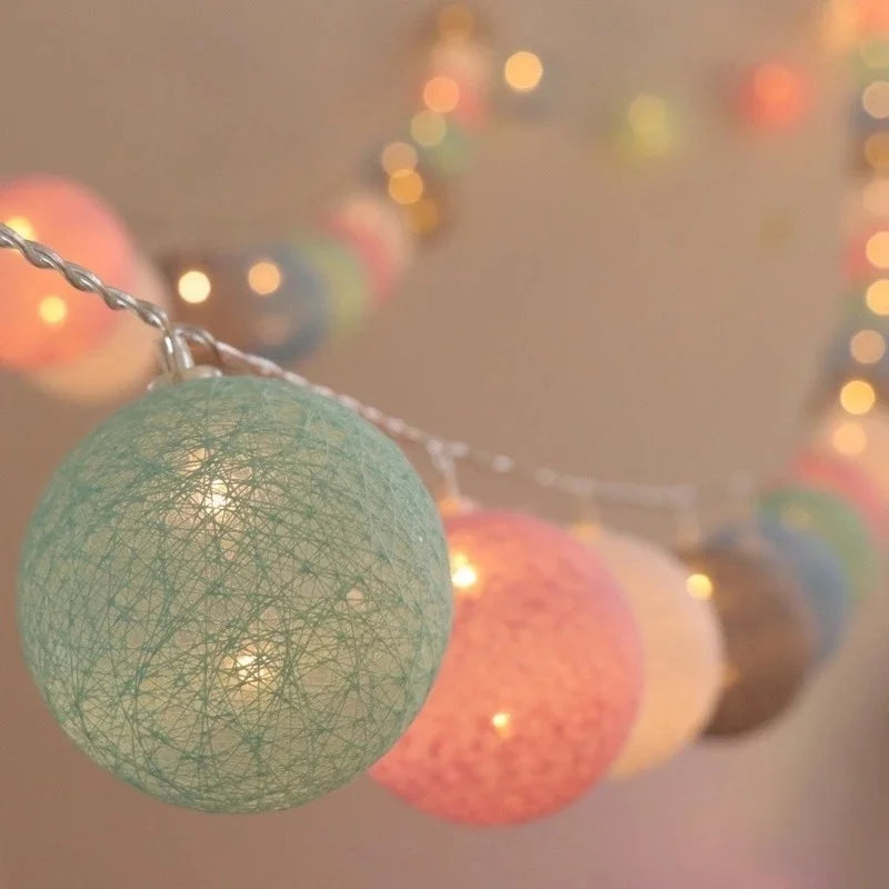Guirlande Lumineuse Boules Pastel Déco