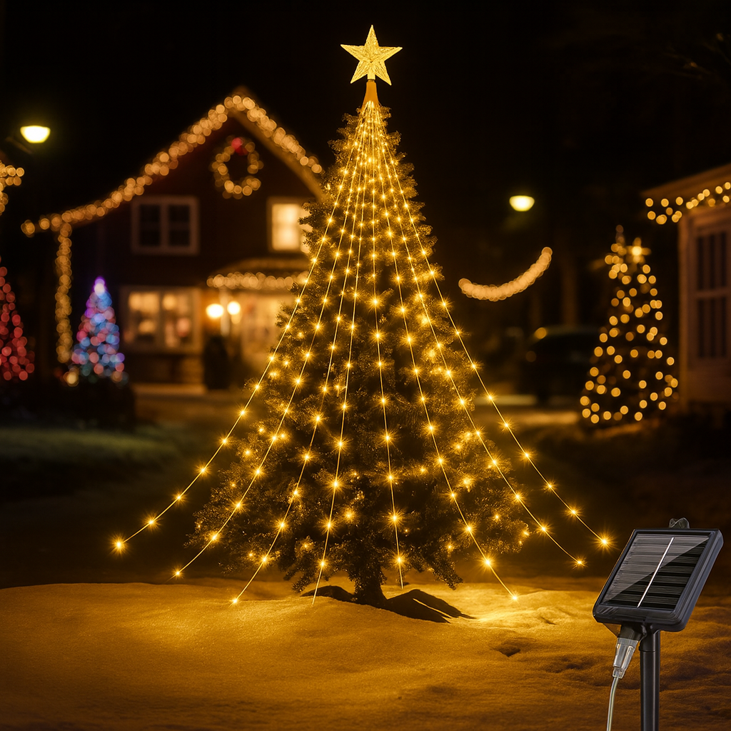 Guirlande Lumineuse Noël Étoile Blanc Chaud