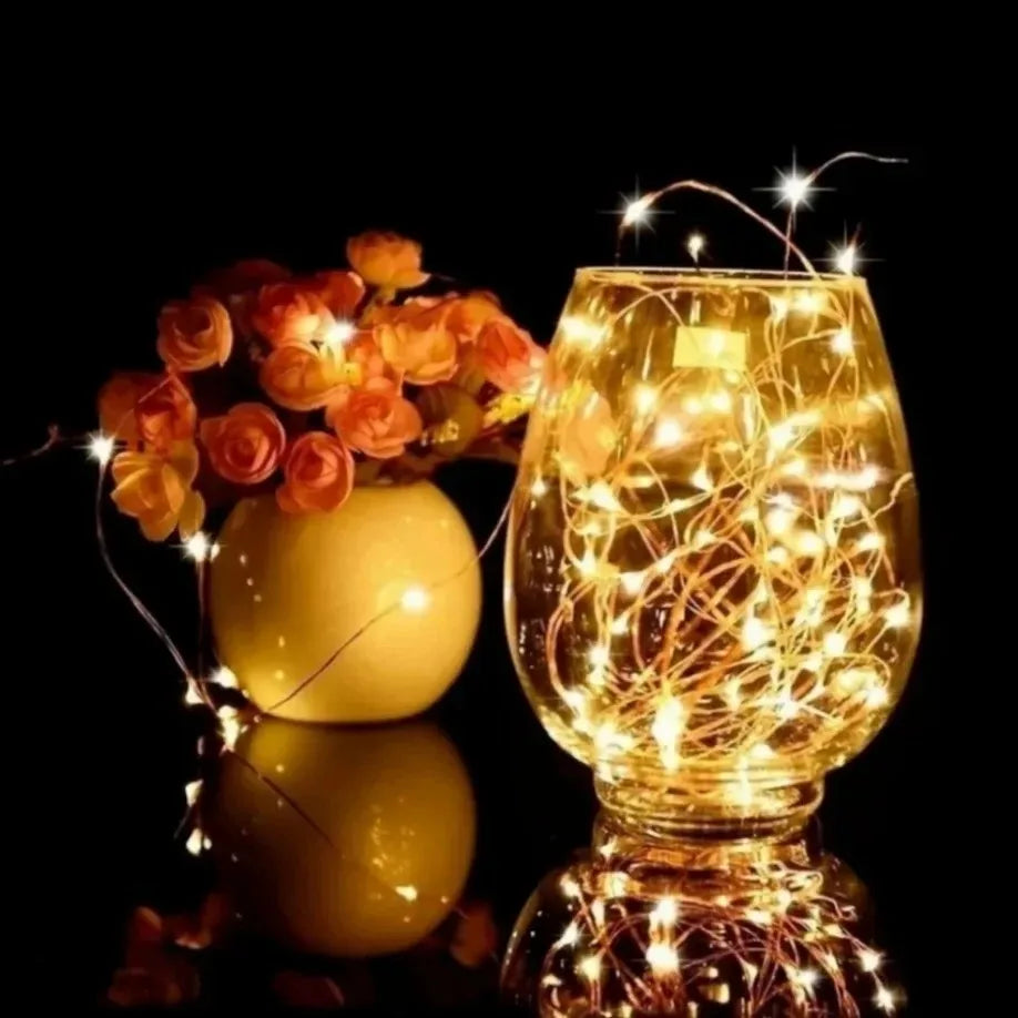 Guirlande Lumineuse Sapin Blanc Chaud en cuivre 