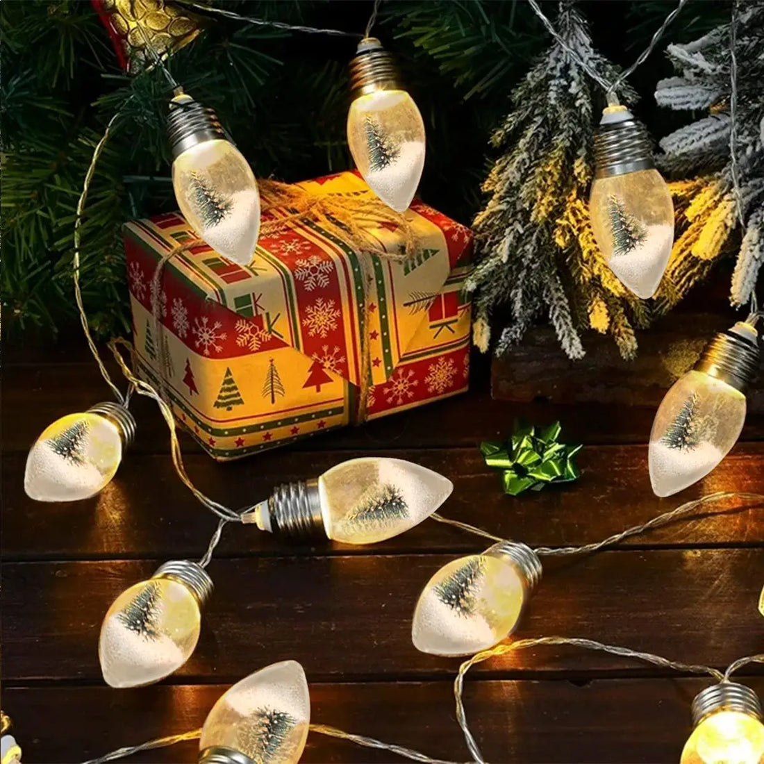 Guirlande Lumineuse à Sapin Enneigé Captivante 