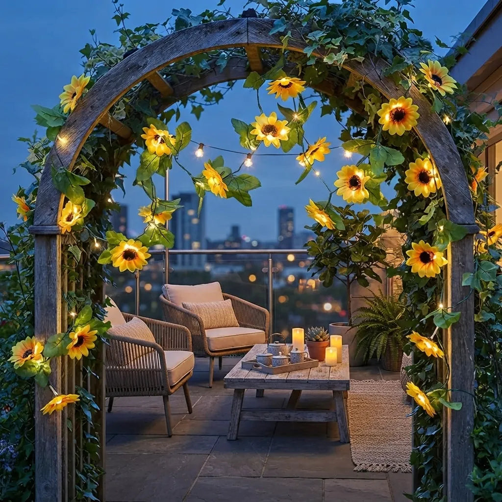 Guirlande Lumineuse Tournesol  Minimaliste