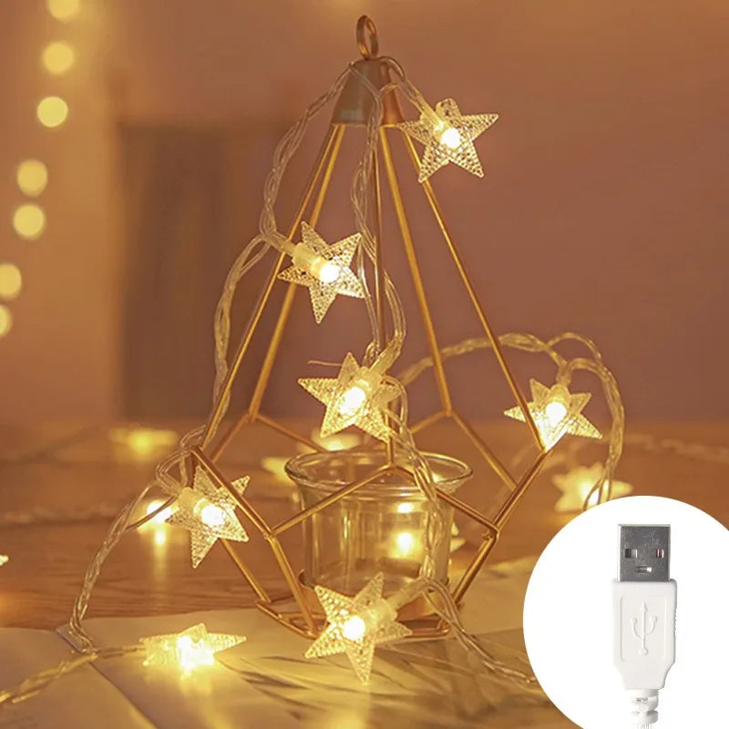 Guirlande Lumineuse Étoile Blanc Chaud