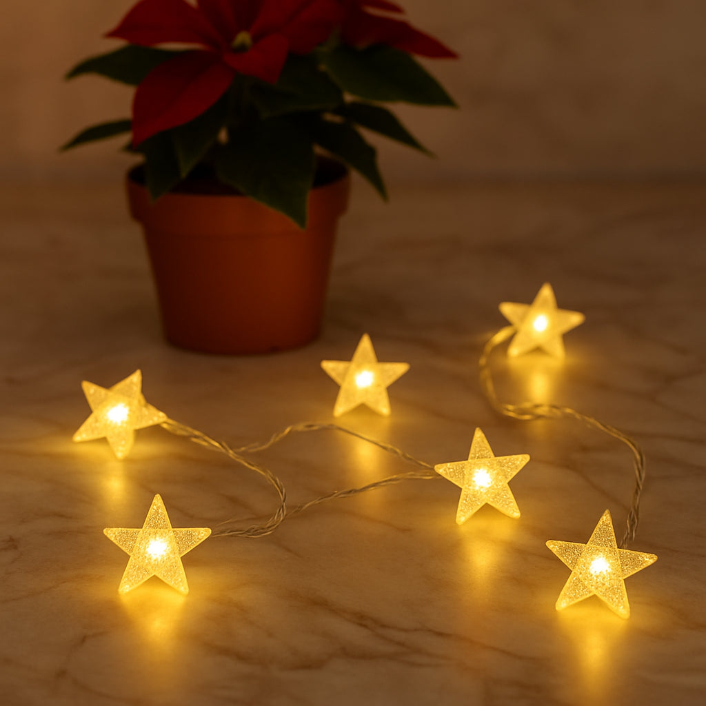 Guirlande Lumineuse Étoile Blanc Chaud