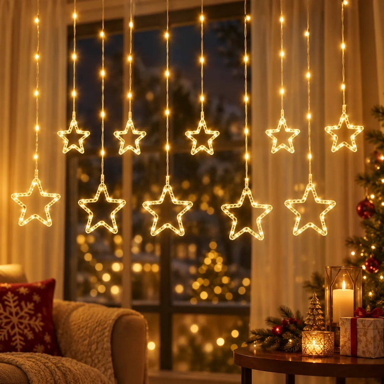 Guirlande Lumineuses Suspendue Etoiles luxe